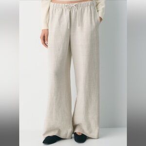 Aritzia Wilfred The Lodge Pant CruiseLinen -Natural Ecru Small